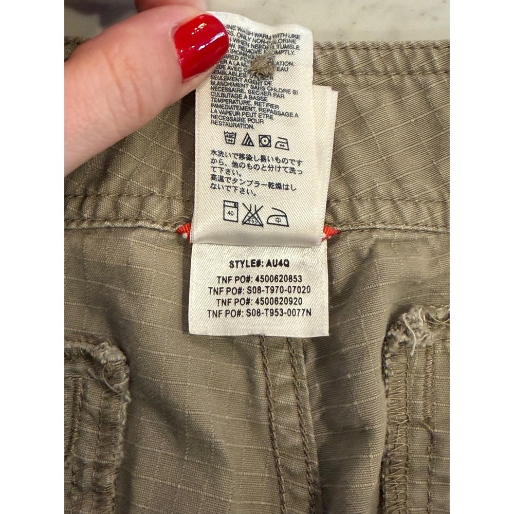 The North Face Womens Khaki Ripstop Capri Pants AU4Q Tan Hiking Size 10 Regular - Picture 5 of 9